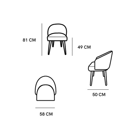 Silla Bernal asiento y respaldo de tela