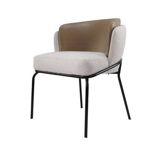 Silla Magdalena asiento textil hueso