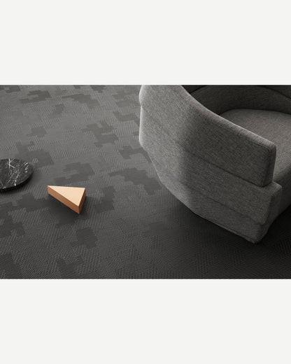 Bolon by Patricia Urquiola Modelo Grey Sashiko – aplicación en interior